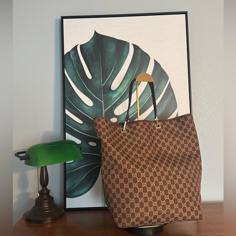 Gucci Brown Monogram Tote Bag